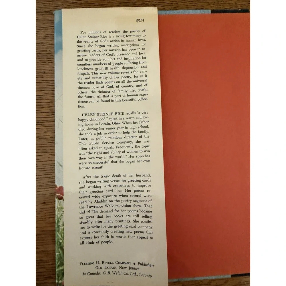 Someone Cares‎ Helen Steiner Rice 1972 1st Edition HC DJ Excellent Condition